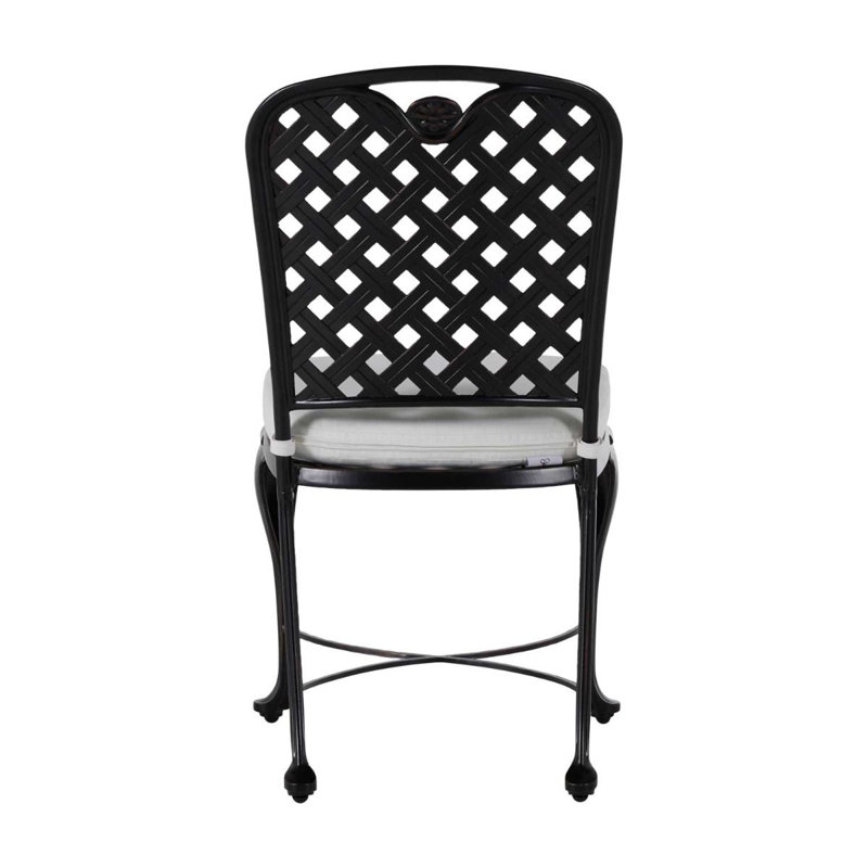 Provance Patio Dining Side Chair with Cushion, Ancient Earth, Welt, Perigold Replay Linen