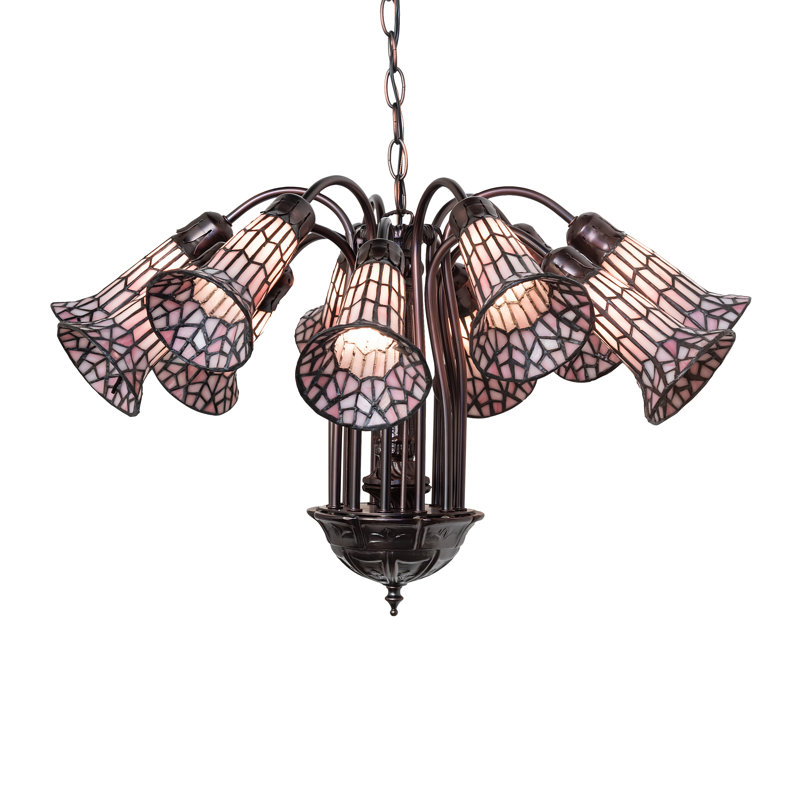 Grazio 12 - Light Dimmable Classic/Traditional Chandelier, Pink