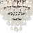 Daughtery 3 Light Crystal Teardrop Matte Black Semi Flush Mount