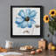 Bleu floral - peinture sur toile encadrée-443362307-443362319