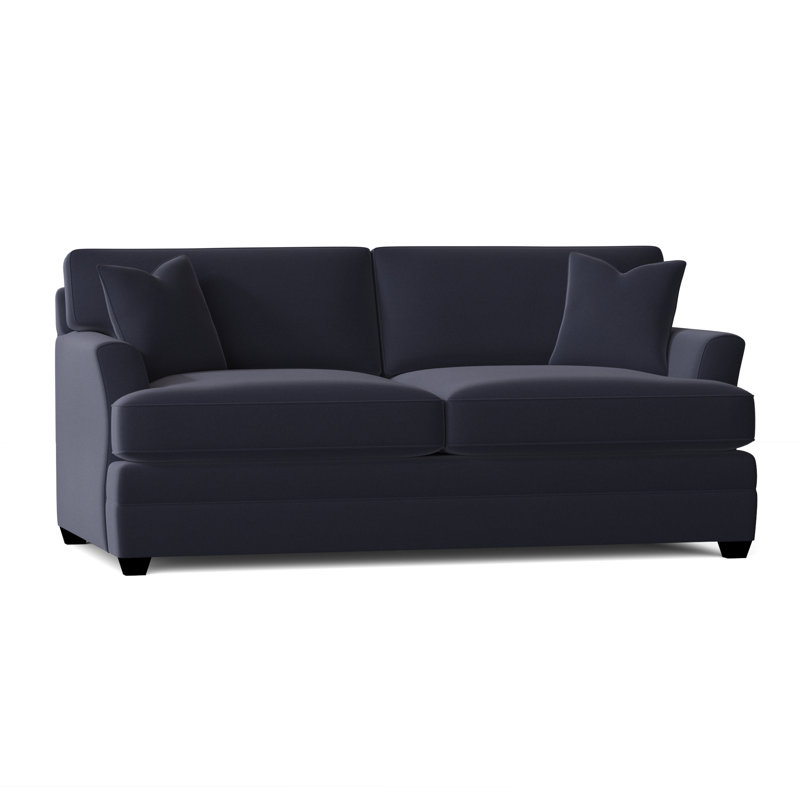 Harriss Upholstered 76'' Sofa, Canvas Navy Sunbrella® Canvas