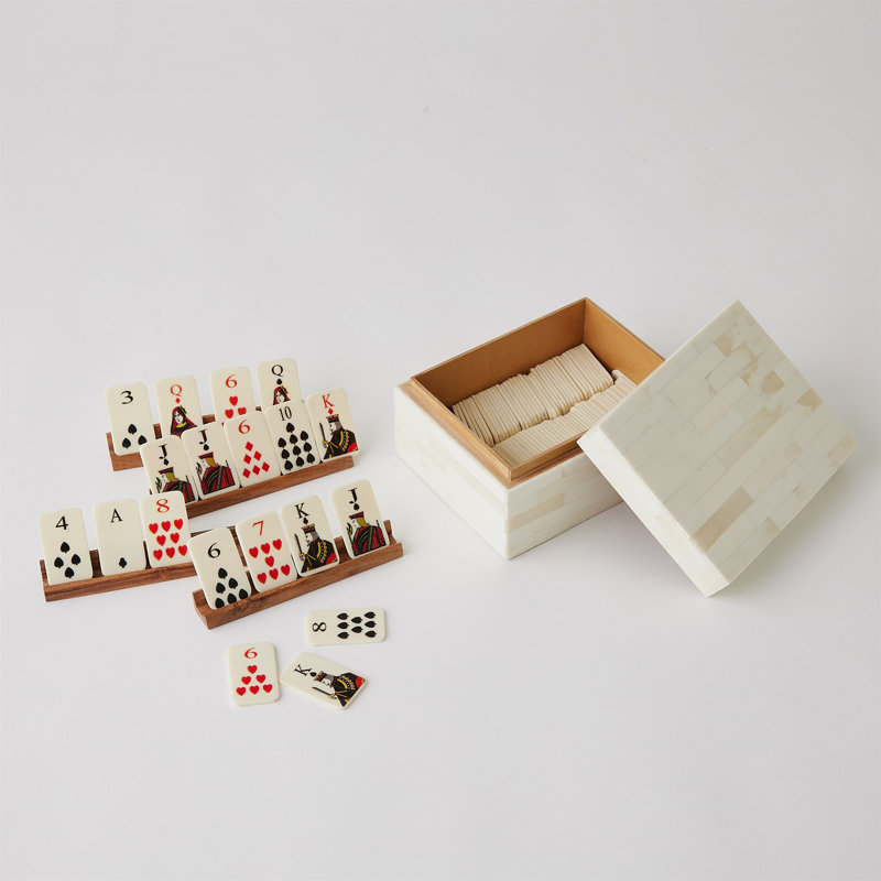 Boxed Bone Card Set