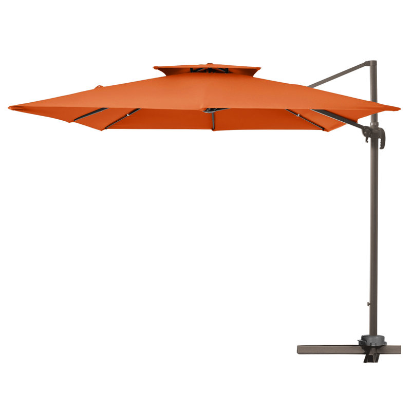 Parasol en porte-à-faux Pulk, L 132 po x P 132 po, Purée de citrouille