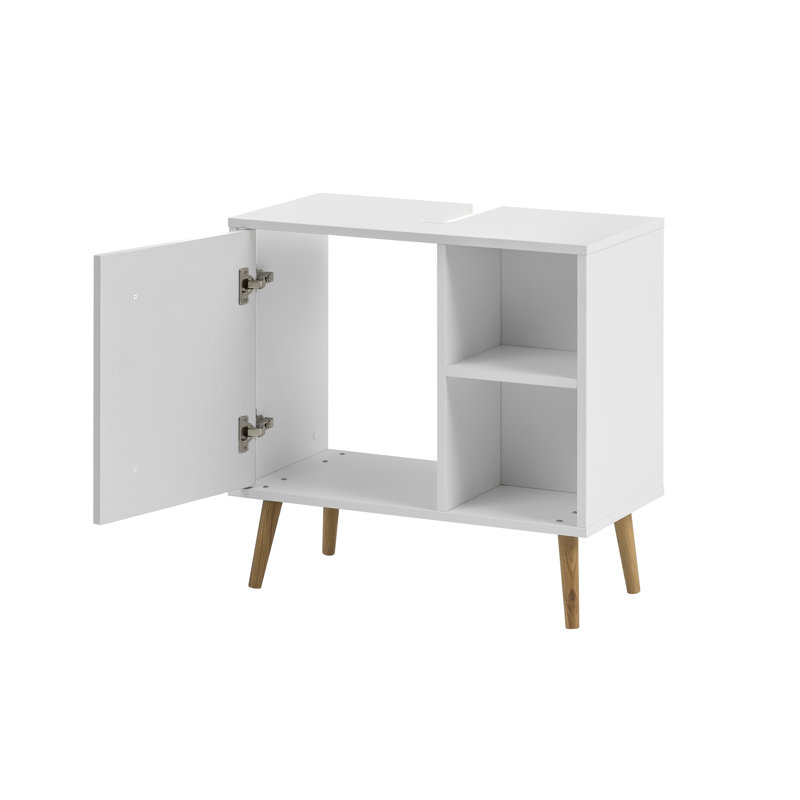 Jonte 65.3cm Single Bathroom Vanity Base Only, White