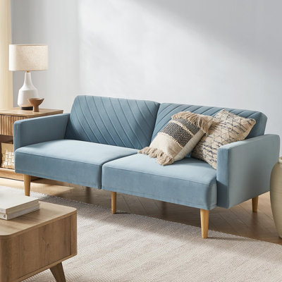 76.8'' Velvet Convertible Sofa
