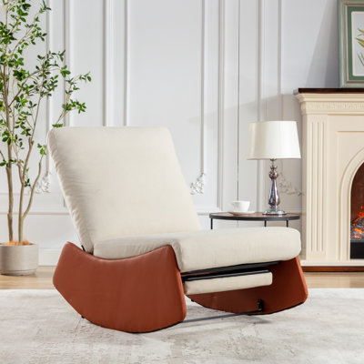 Eridani Fabric Upholstered Recliner Rocking Chair by Ebern Designs