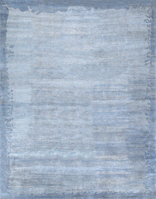 Contemporary Area Rug in Blue, Rectangle 10' x 14'