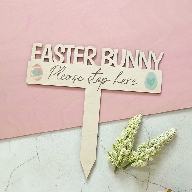 Jackson Easter Bunny Stop Here Sign
