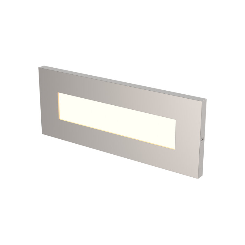 Boulmane Integrated LED Metal Step Light, Satin Nickel