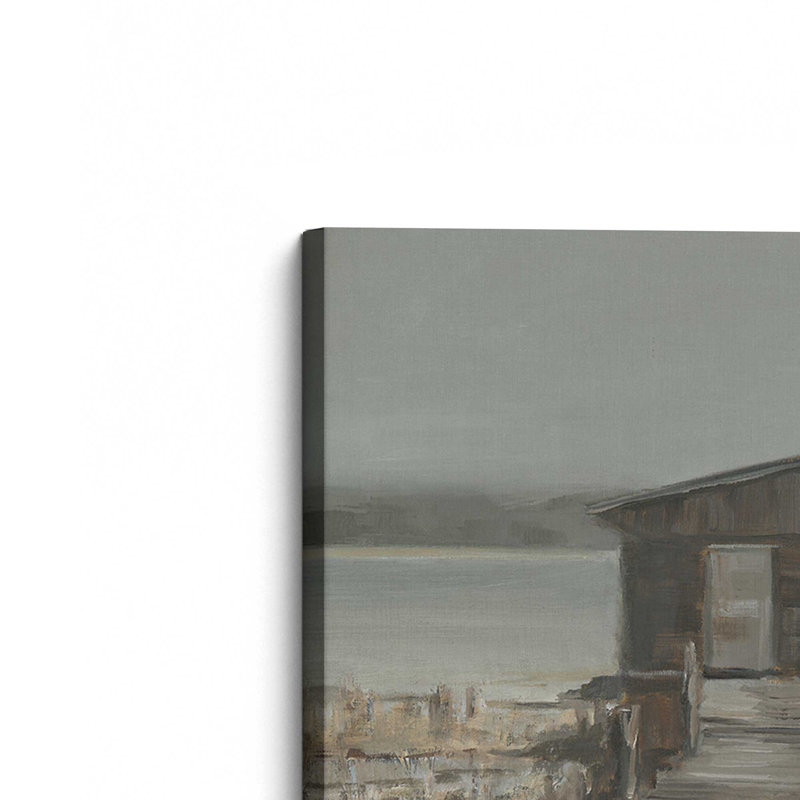 «Rustic Fishing Hut I» par Ethan Harper, reproduction d'art sur toile, H 36 po x l 48 po