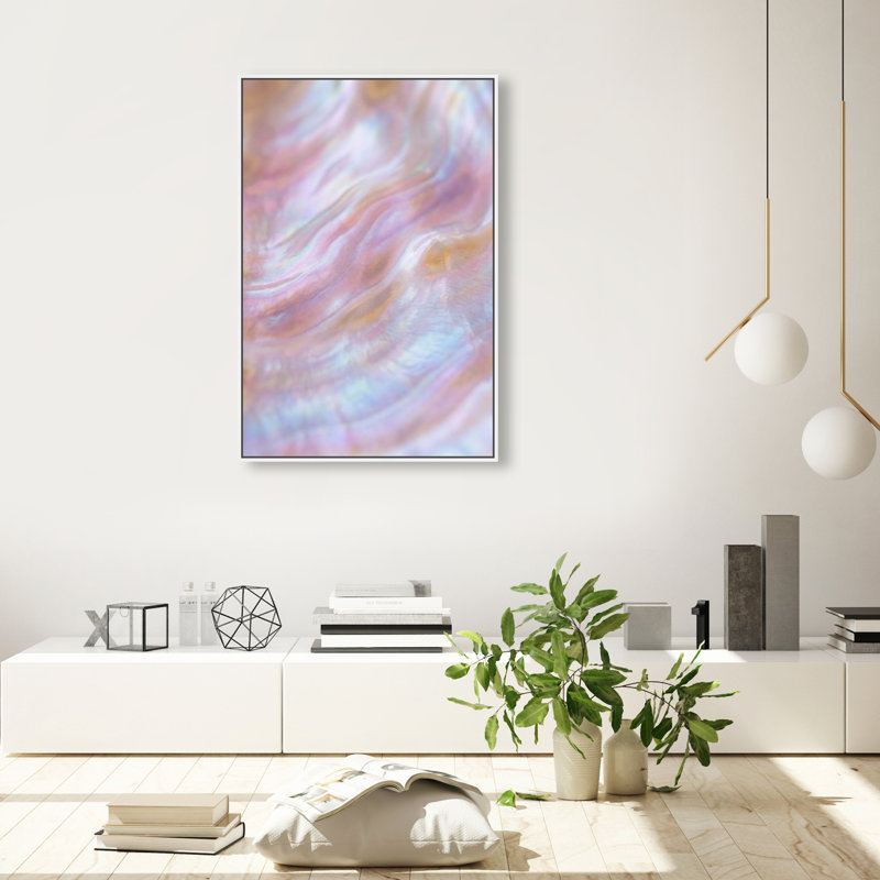 Iridescent Wave II Print by Oliver Gal, 31"H x 21"W, White Floater Frame