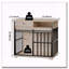 Meubles pour cage de chien, meubles pour grande cage avec plateau pour chiens de taille moyenne, chenil en bois-1040034094