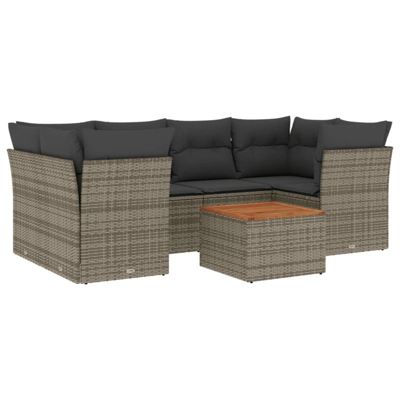 Vidaxl Garden Sofa Set Grey, Dark Grey