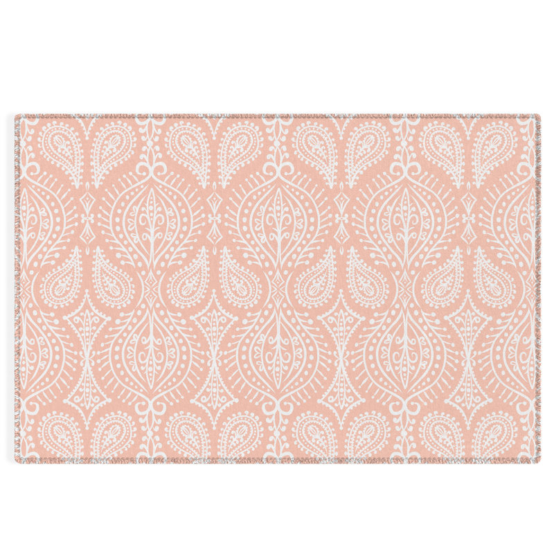 Damask Indoor / Outdoor Rug, Rectangle 4' x 6'
