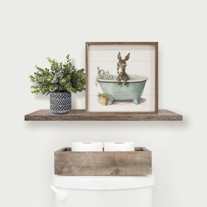 Donkey Green Tub White, 16" H x 16" W x 1" D