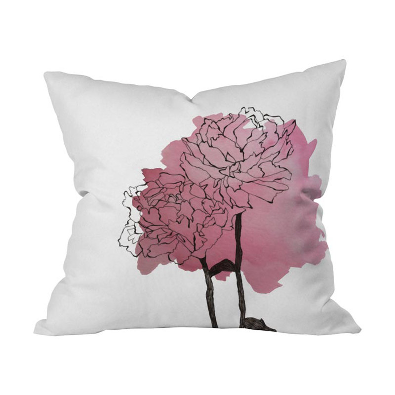 Coussin extérieur pivoines