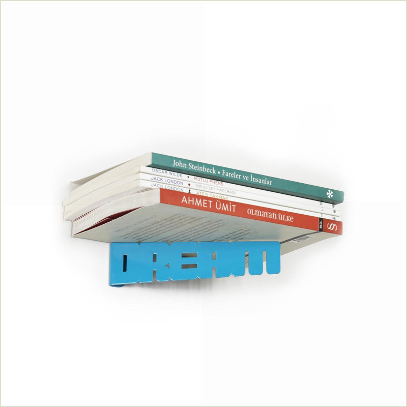 Wall Shelves, 3-Piece Rustic Metal | Navy Blue | Dream-Read-Love