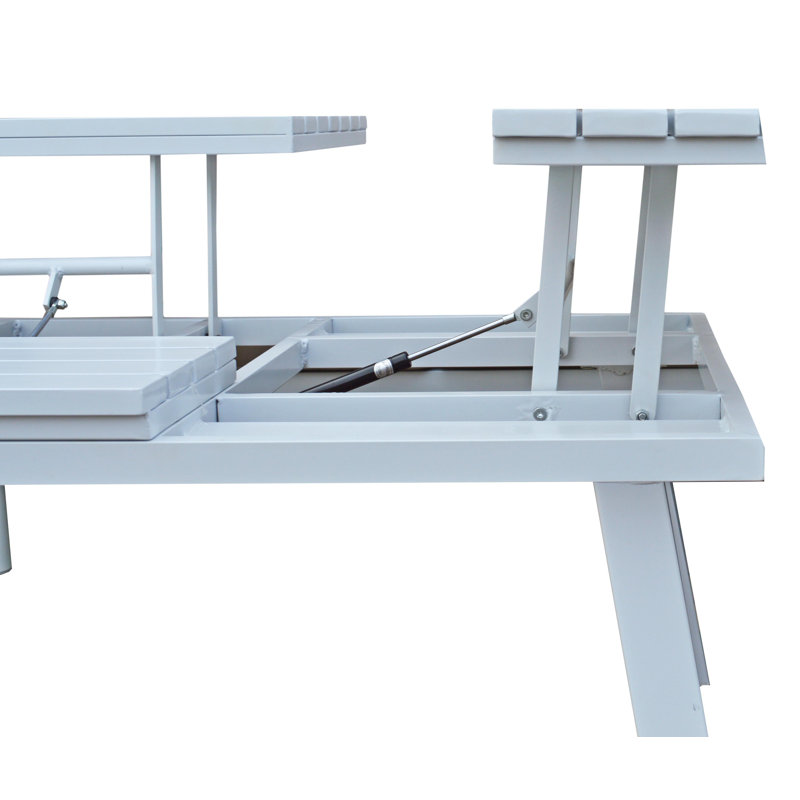 Lebron Rectangular Metal Folding Outdoor Coffee Table , 92cm cm W 65cm cm D