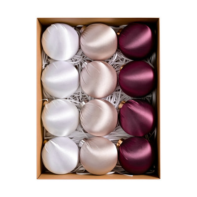12 pièces de boules de Noël en velours lustré à suspendre dans une atmosphère festive