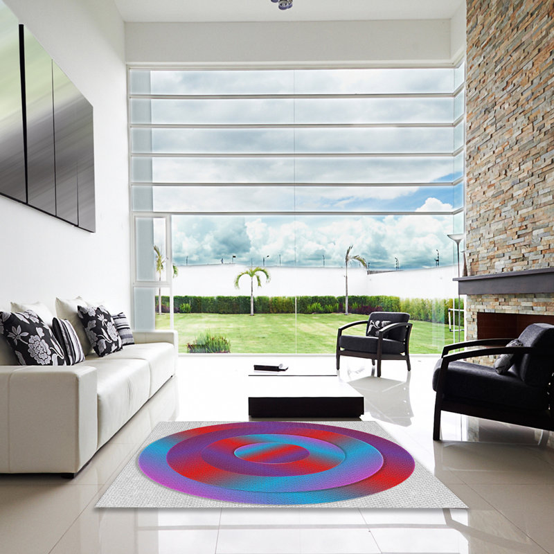 Abstract Indoor Rug, Square 8'