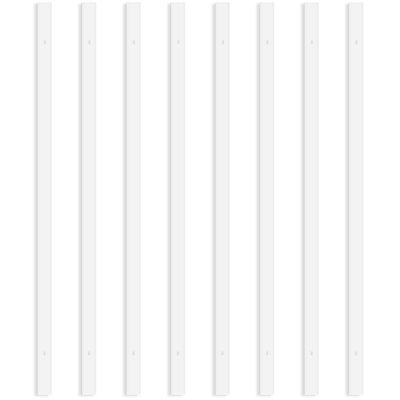 Rail d'éclairage Luxrit 6FT H, système de rail de type H 120V à circuit unique, compatible avec les têtes de rail H standard, rail de rail avec embouts blancs, paquet de 8