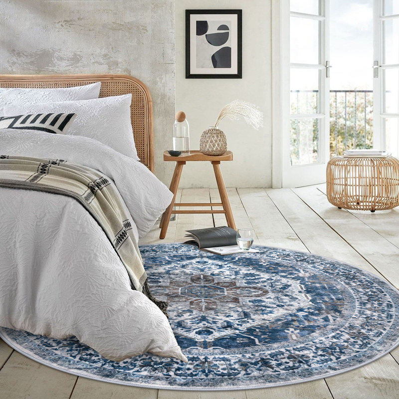 Tapis d'intérieur antidérapant Jodhveer , Rond 6 pi