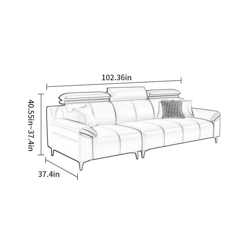 Ondrej, 40.55" H x 102.36"W x 37.4" D