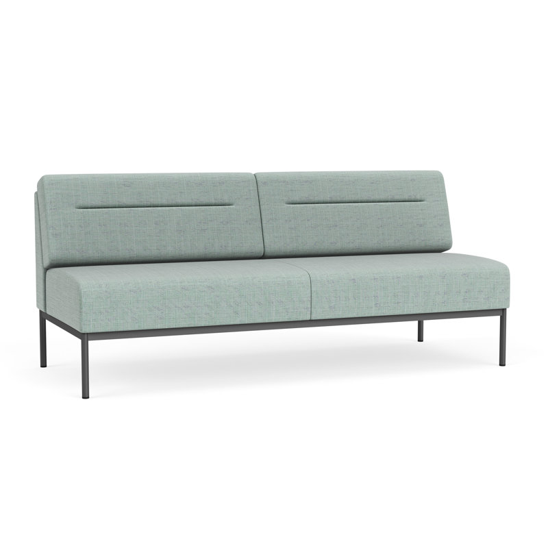 Canapé Darsey, Chambray écume de mer, Sans alimentation, Gris anthracite
