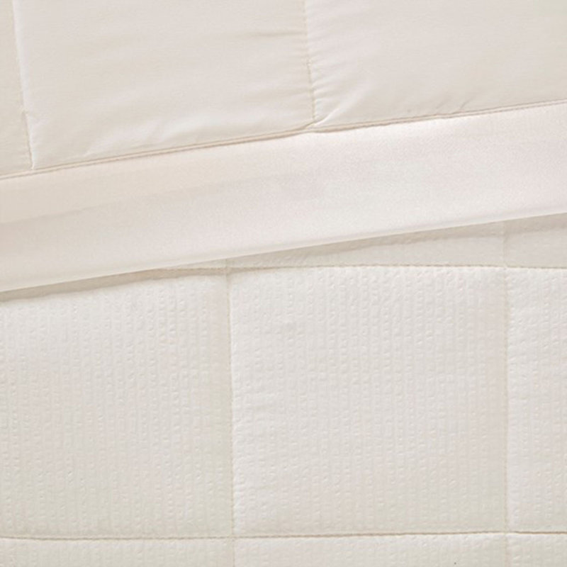 Lilac King Quilted Down Alternative Blanket with Satin Trim