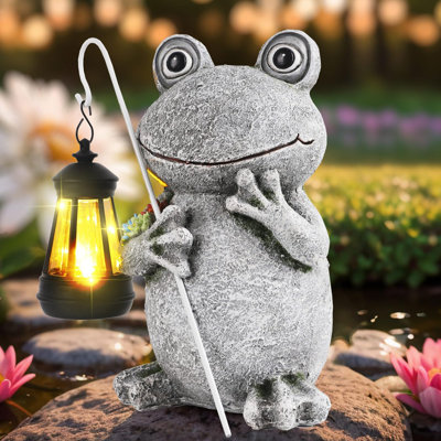 Frog Solar Garden Outdoor Statues