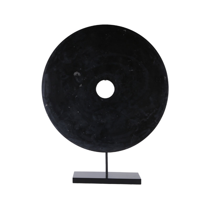Statue de Jamielea Lily, Marbre noir, H 29 po x l 24 po x P 6 po