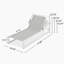 Chaise longue d'extérieur réglable à 5 niveaux 2 pièces, structure en aluminium durable et filet de polyester enduit de PVC, pour le patio / la piscine-2099128356