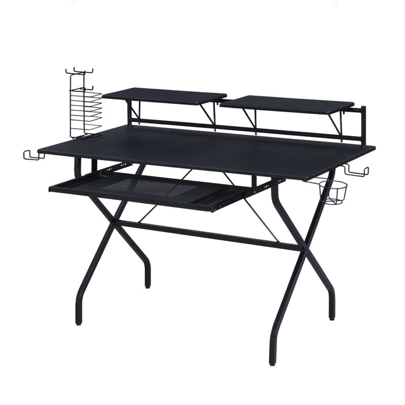 Rectangular Computer Desk With Keyboard Tray