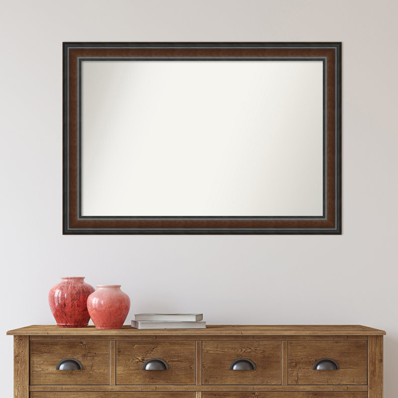 Halcott Solid Wood Rectangle Wall Mirror, 39" H x 27" W
