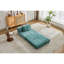 Convertible monoplace foncé, conception à compression avec structure de forme fixe, tissu chenille pour lit de repos au sol, documentaire télévisé dans le salon-2028974648