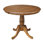 Table de salle à manger avec piédestal et à rallonge en bois massif Ingbert
