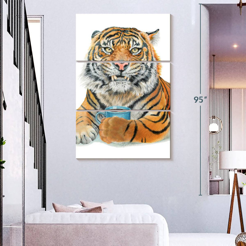 Brampt Too Early Tiger, 74" H x 48" W