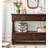 55.12" Dark brown Rectangular Solid Wood Console Table