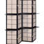 Cappuccino And Tan 4 Folding Decor Screen With Storage Options In Shelving For Practical