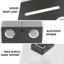 Table de chevet à 1 tiroir avec chargement sans fil, lumières DEL, lecteur Bluetooth et capteur Cyani-718389899