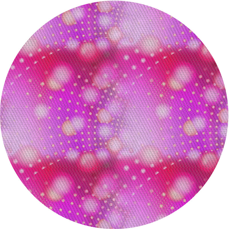 Tapis à motif rose, Rond 6 pi