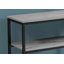 Table d'appoint, console, vestibule, étroit, canapé, stratifié gris, métal noir, contemporain, moderne