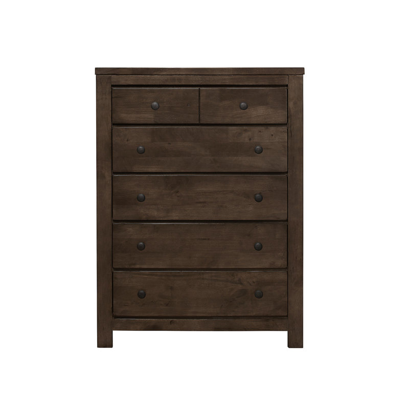 Commode brune à 5 tiroirs