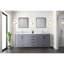 Meuble-lavabo double gris foncé 80 po X P 22 po D-117978845