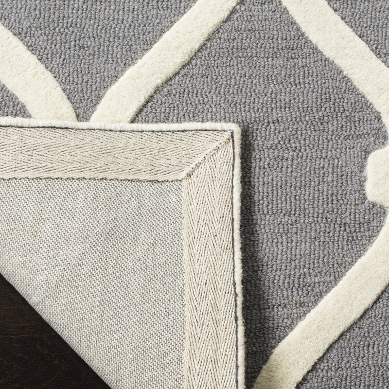 Neva Geometric Wool Hand Woven Area Rug, Rectangle 91 x 152cm
