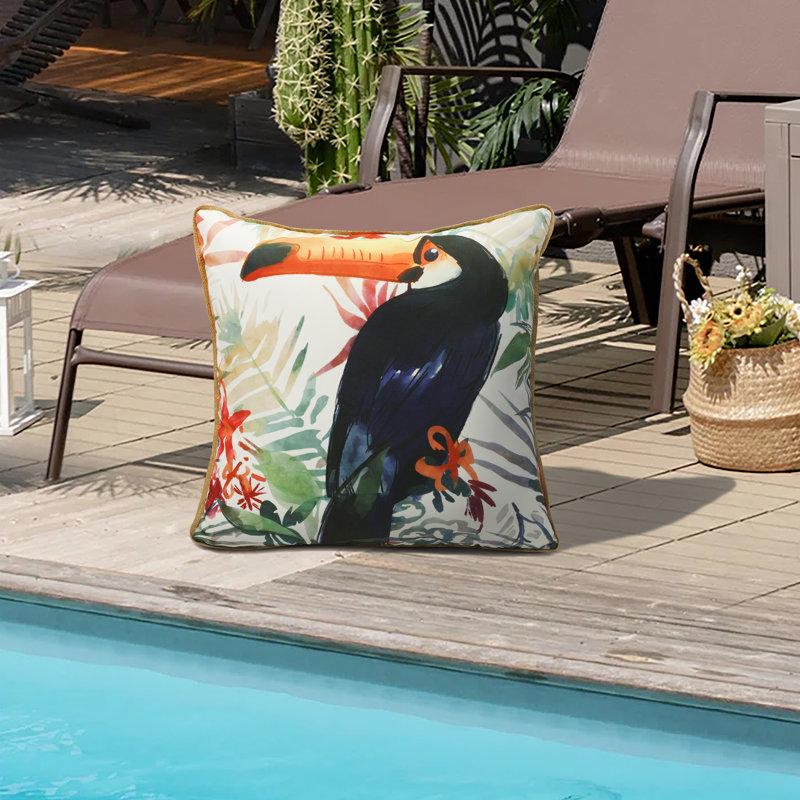 Animal Print Outdoor Reversible Throw Pillow
