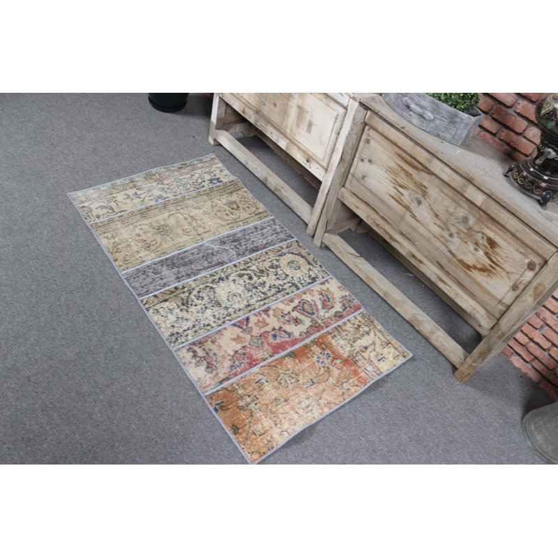 Charming Handmade Vintage Turkish Runner Rug Perfect For Enhancing Your Living Room Or Bedroom Decor
