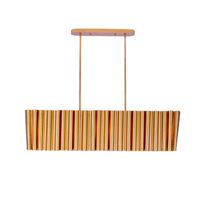 Ripple 6 LT Bright Gold Linear Pendant Kalco