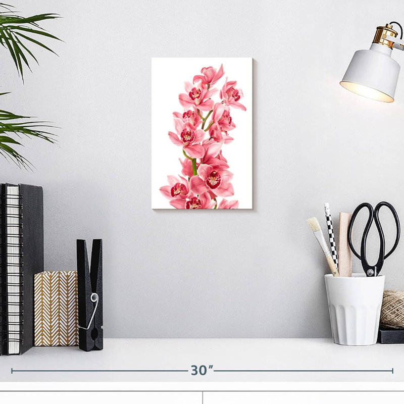 Orchidées roses Harnek, H 12 po x l 8 po