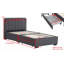 Base de lit plateforme simple avec 2 tiroirs de rangement et tête de lit avec port USB